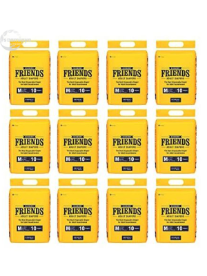 Friends Economy Adult Diaper Sticker Type Medium (Pack of 12) 120 pcs