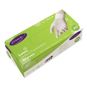 Svaach Latex Medical Examination Gloves Medium (Pack of 100)