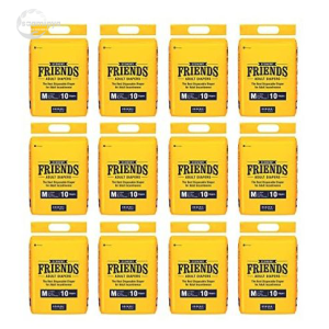 Friends Economy Adult Diaper Sticker Type Medium (Pack of 12) 120 pcs