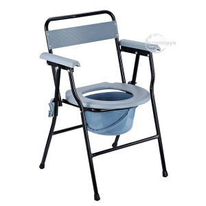 Medequip Commode Chair with Armrest (Powder coated)