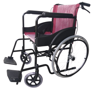 Medequip Basic Foldable Wheelchair with Spoke Wheel (Red) for Rent