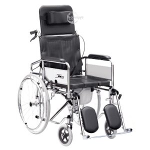 LifeEzy Reclining Commode Wheelchair (U Cut seat)