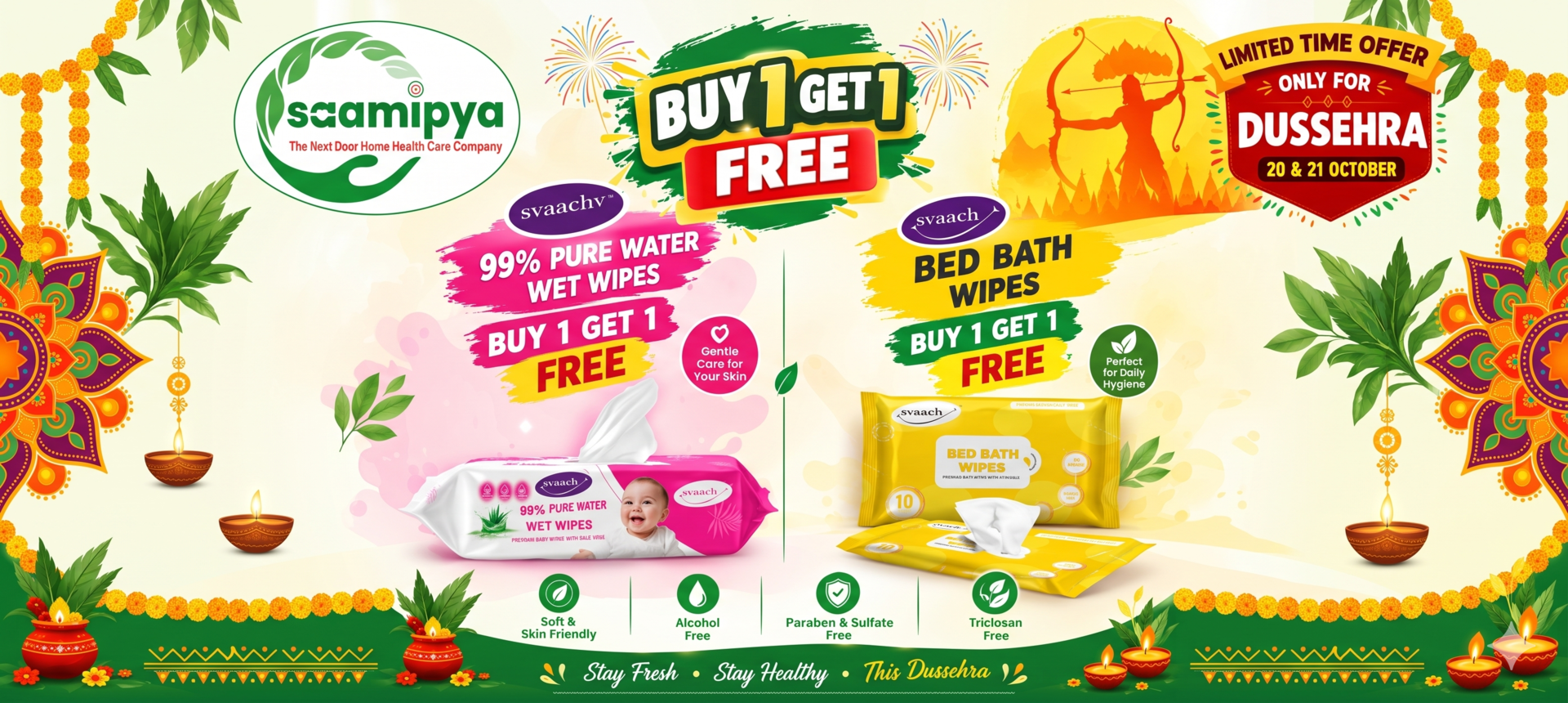 Buy 1 Get 1 Free Wet Wipes