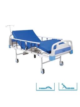 Fowler Electric Hospital Bed with Mattress and IV stand
