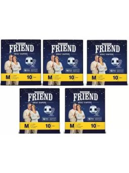 Friends Overnight Adult Diaper Sticker Type Medium (Pack of 5) 50 pcs