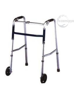 LifeEzy Rover 13 Walker with front wheels (Silver)
