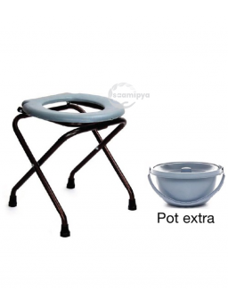 Karma Ryder 220 MS Commode Stool with Lock and Pot (Powder Coated)