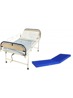 Semi Fowler Plain Deluxe Medical Cot with Mattress