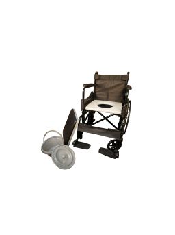 Simply Move Rejoy Powder Coated Seat-Lift Commode Wheelchair (Mag Wheel)