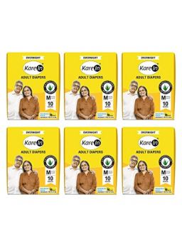 Kare In Overnight Adult Diaper Sticker Type Medium (Pack of 6) 60 pcs