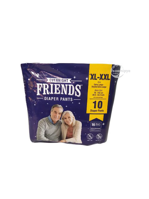 Friends Classic Adult Diapers Pants Style - 80 Count (Large) with odour  lock and Anti-Bacterial Absorbent Core- Waist Size 30-56 inch ; 76-142cm :  Amazon.in: Health & Personal Care
