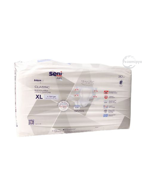 Seni Air Classic Breathable Adult Diapers (Large) 30 Piece Adult